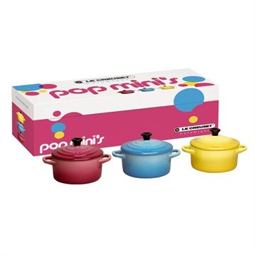Faitouts, cocottes et marmites : Set de 3 minicocottes pops